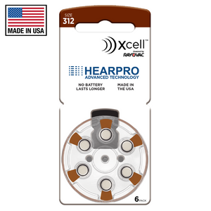 hearpro rayovac long lasting size 312 hearing aid battery