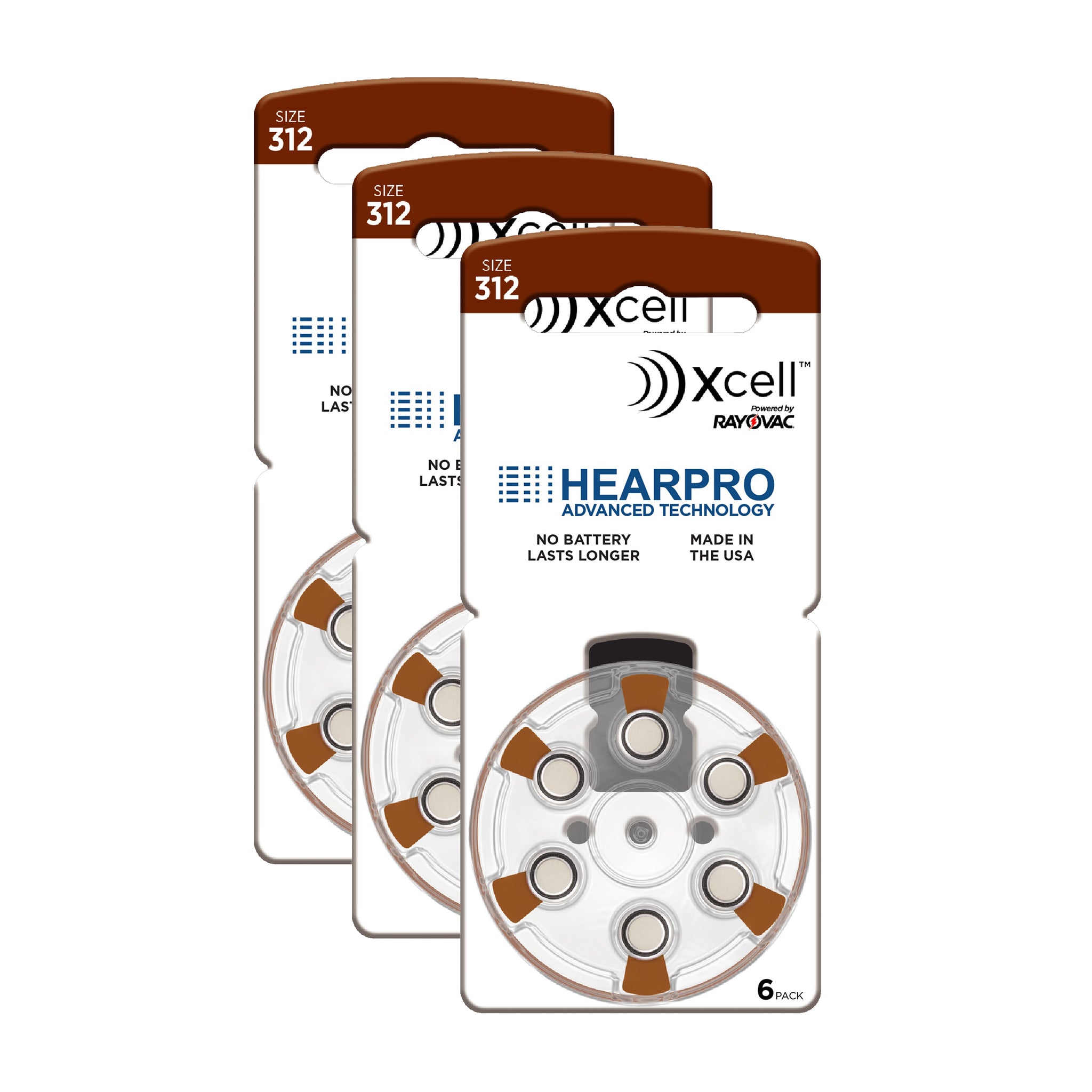 60 x Size 312 Rayovac Extra Advanced Hearing Aid Batteries - 10pk 60pc -  Lero
