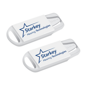 Starkey Hearing Aid Battery Holder Caddy Keychain Case Double