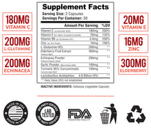 Load image into Gallery viewer, Ruma Immune Support - Immunity Booster Supplement - Vitamin C, Zinc, Elderberry, Echinacea, Garlic, Turmeric - Extra Strength Formula